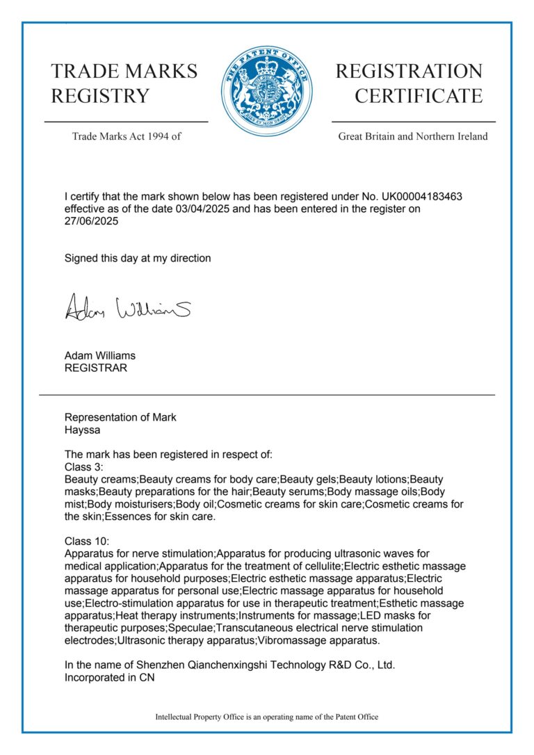 Hayssa — United Kingdom Trademark