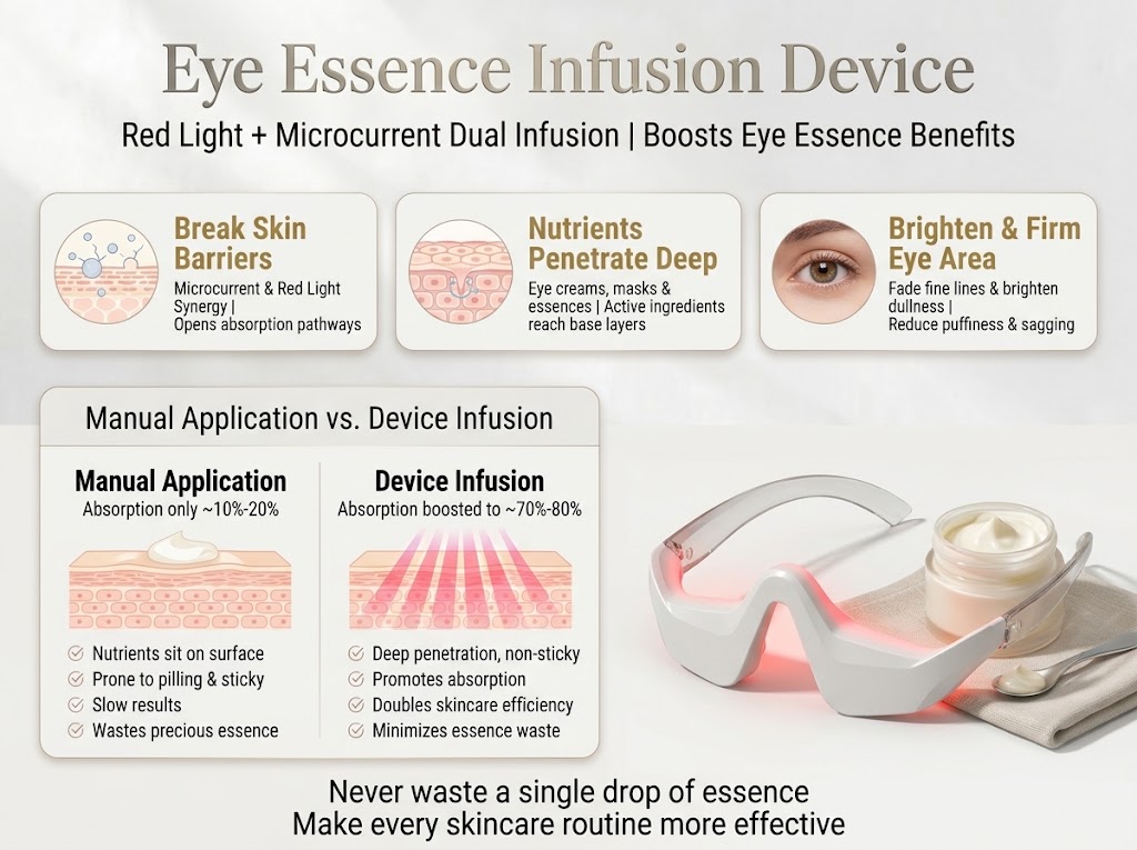 All-Day eye beauty device controls charging and cleaning guidance